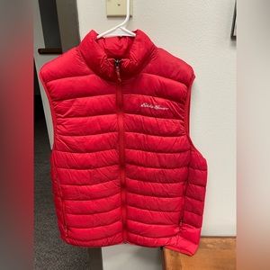 Mens Eddie Bauer Altitude Puffer Vest. Large. Red.